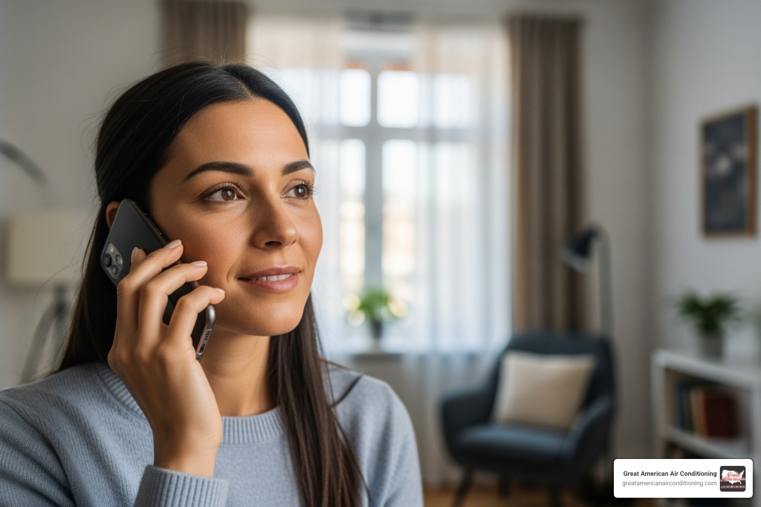 relieved homeowner on phone - 24 hour ac repair anthem relieved homeowner on phone - 24 hour ac repair anthem