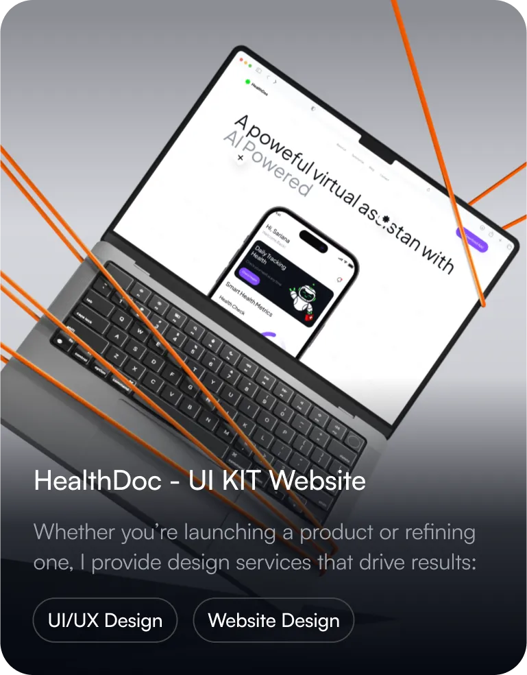 A laptop computer with the words health doc on it.