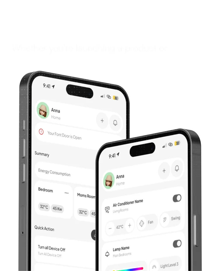 Two iphones with different messages on them.