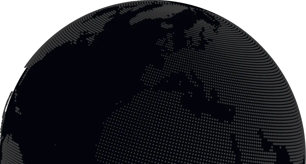 A black and white photo of a globe.