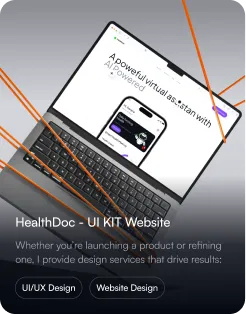 A web page with a picture of a laptop.