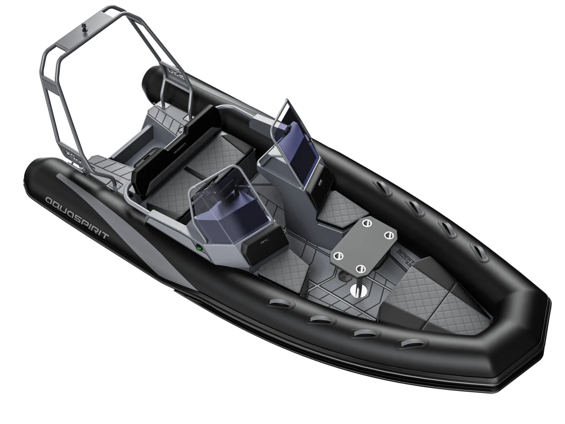 AQUASPIRIT S530 Dual Console luxe aluminium RIB/rubberboot