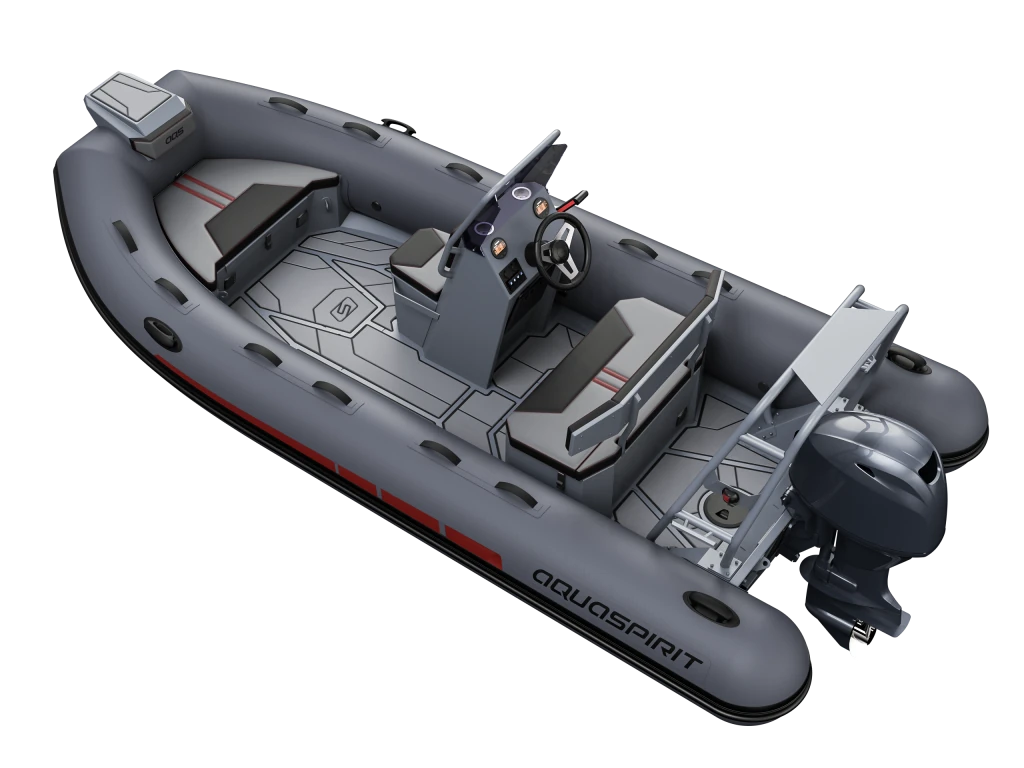 AQUASPIRIT S450C compacte en veelzijdige aluminium RIB/rubberboot van 4.5 meter met maximaal 75 pk, te koop bij de RIB specialist BOWT Watersport