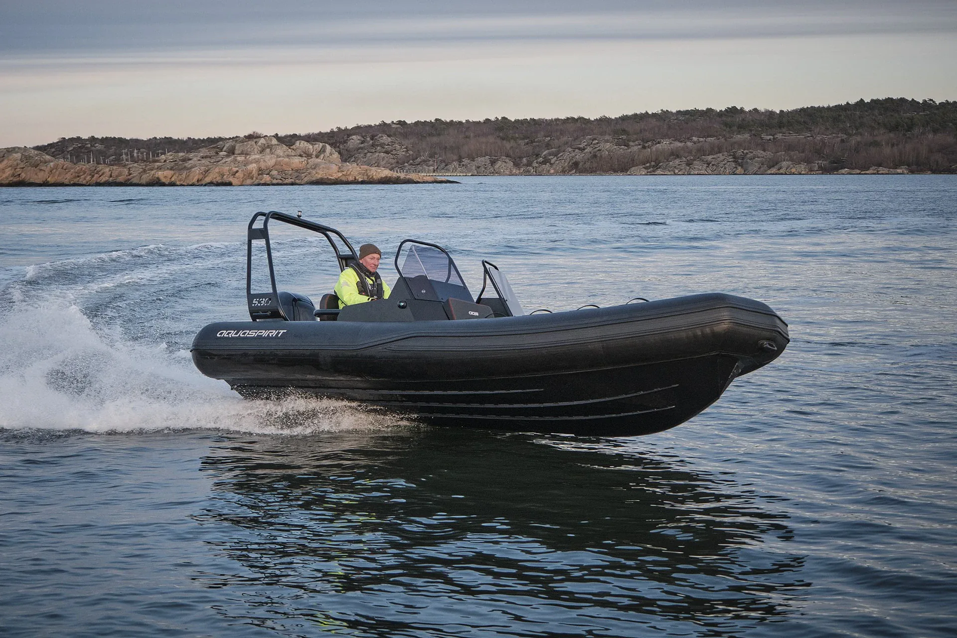 AQUASPIRIT S530 Dual Console luxe aluminium RIB/rubberboot