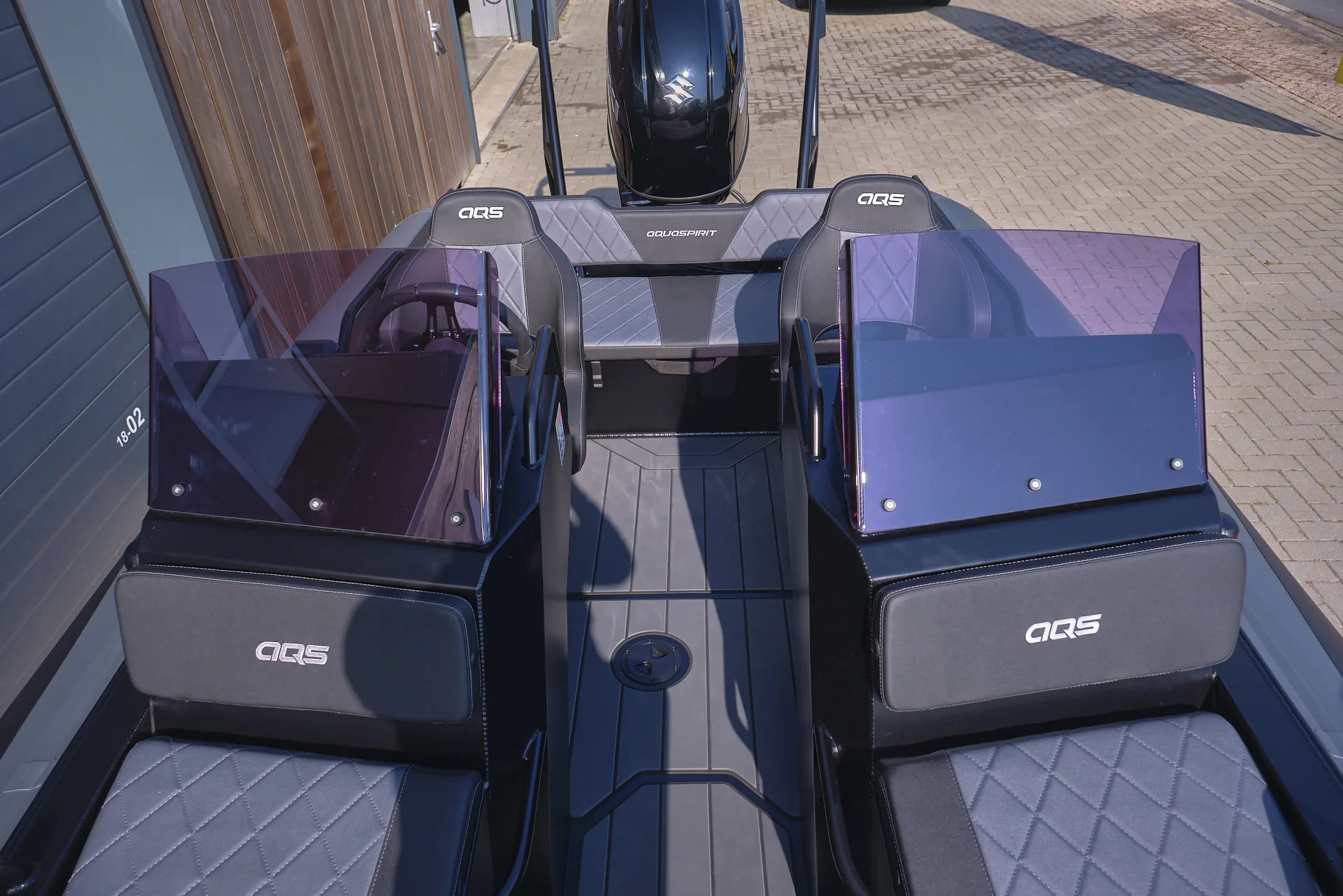 AQUASPIRIT S585 Dual Console met Suzuki DF150 aluminium RIB/rubberboot te koop bij BOWT