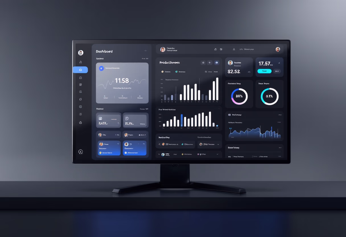 [interface] image of a dashboard interface (for a productivity tools business)