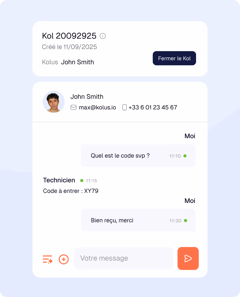 Votre ticket centralise toutes les informations