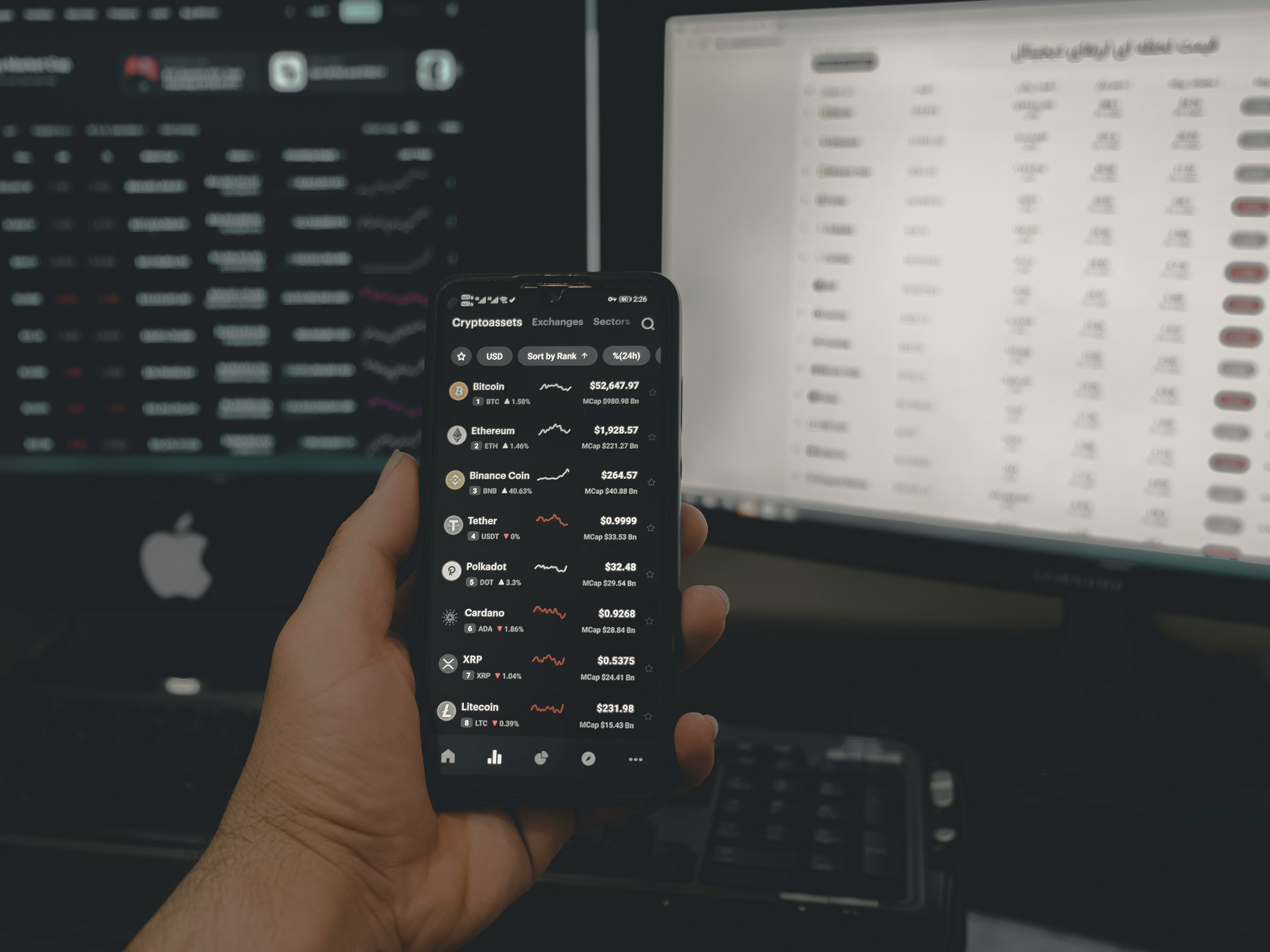 trading on a phone - FTMO Challenge Price