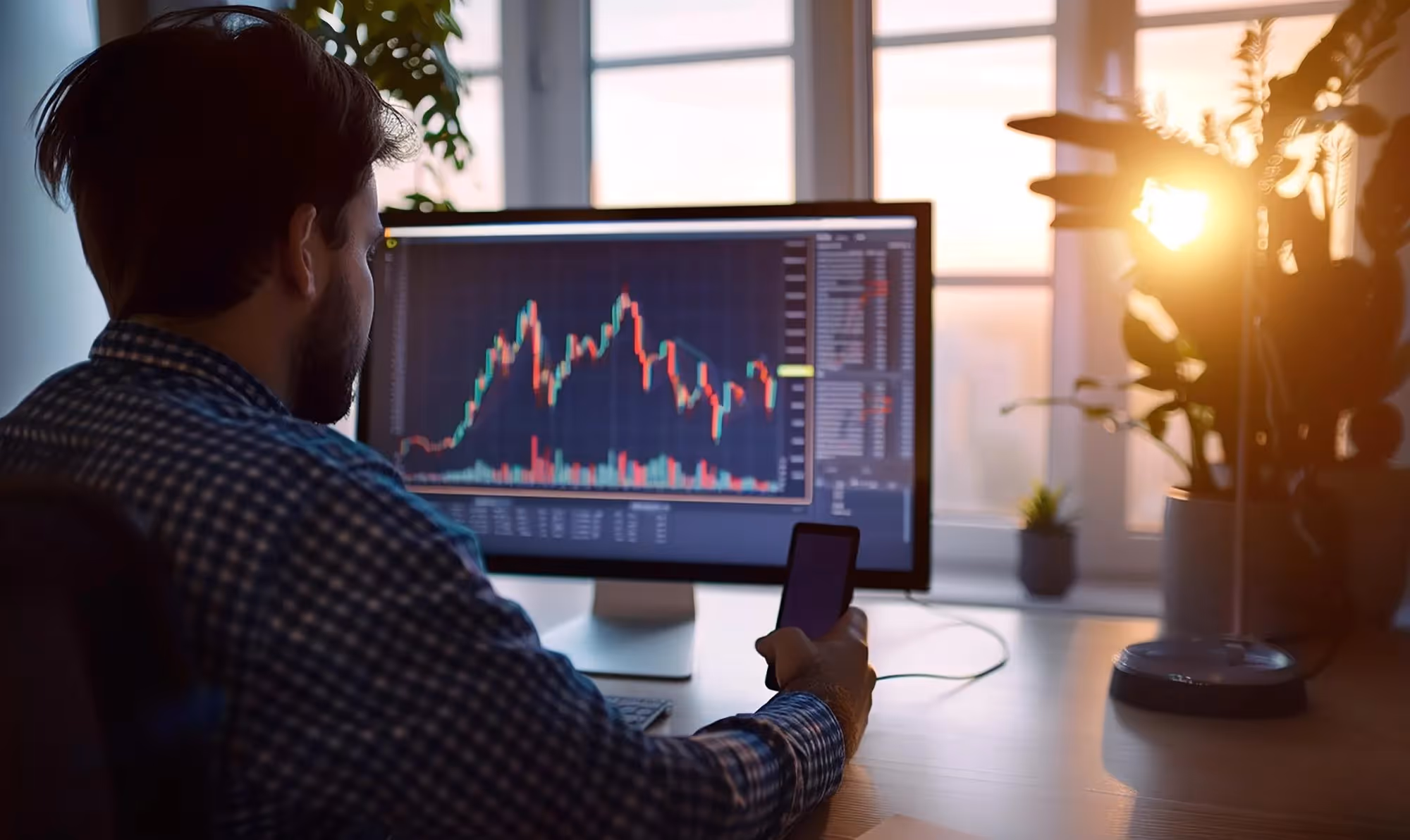 a man sitting and trading - 6 Best Markets For Day Trading for Beginners
