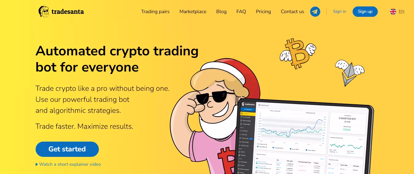 trade santa - Day Trading With AI