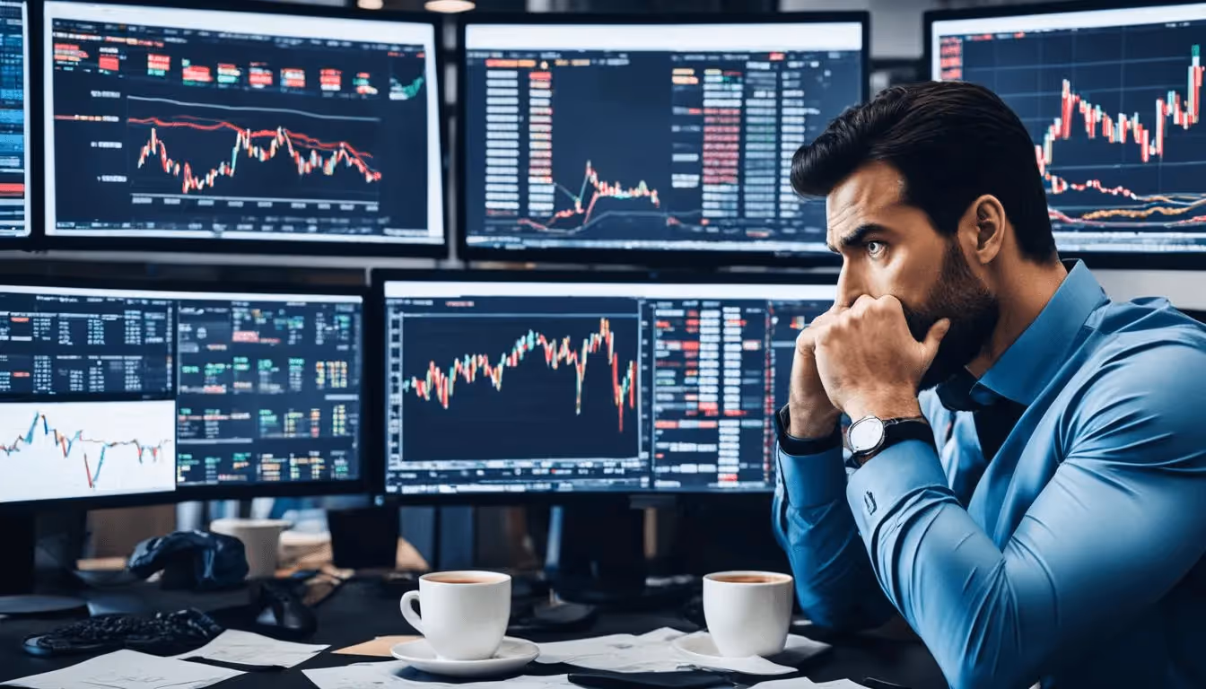 Trader watching charts intently - Best Time to Trade USDJPY