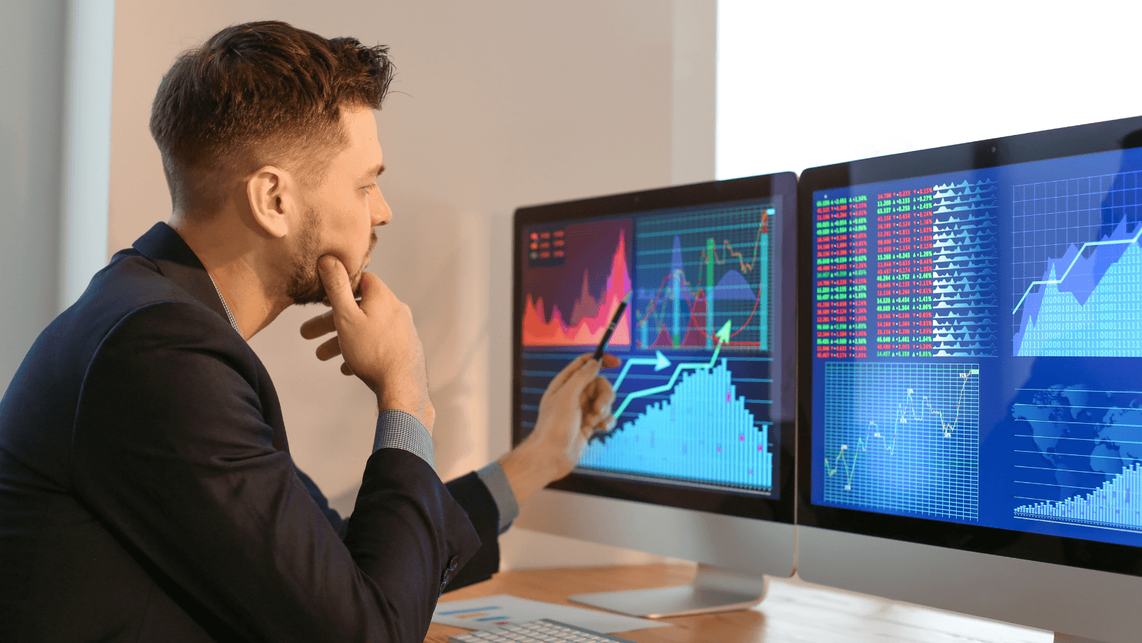 Man analyzing trading -  Forex Trading Brokers 