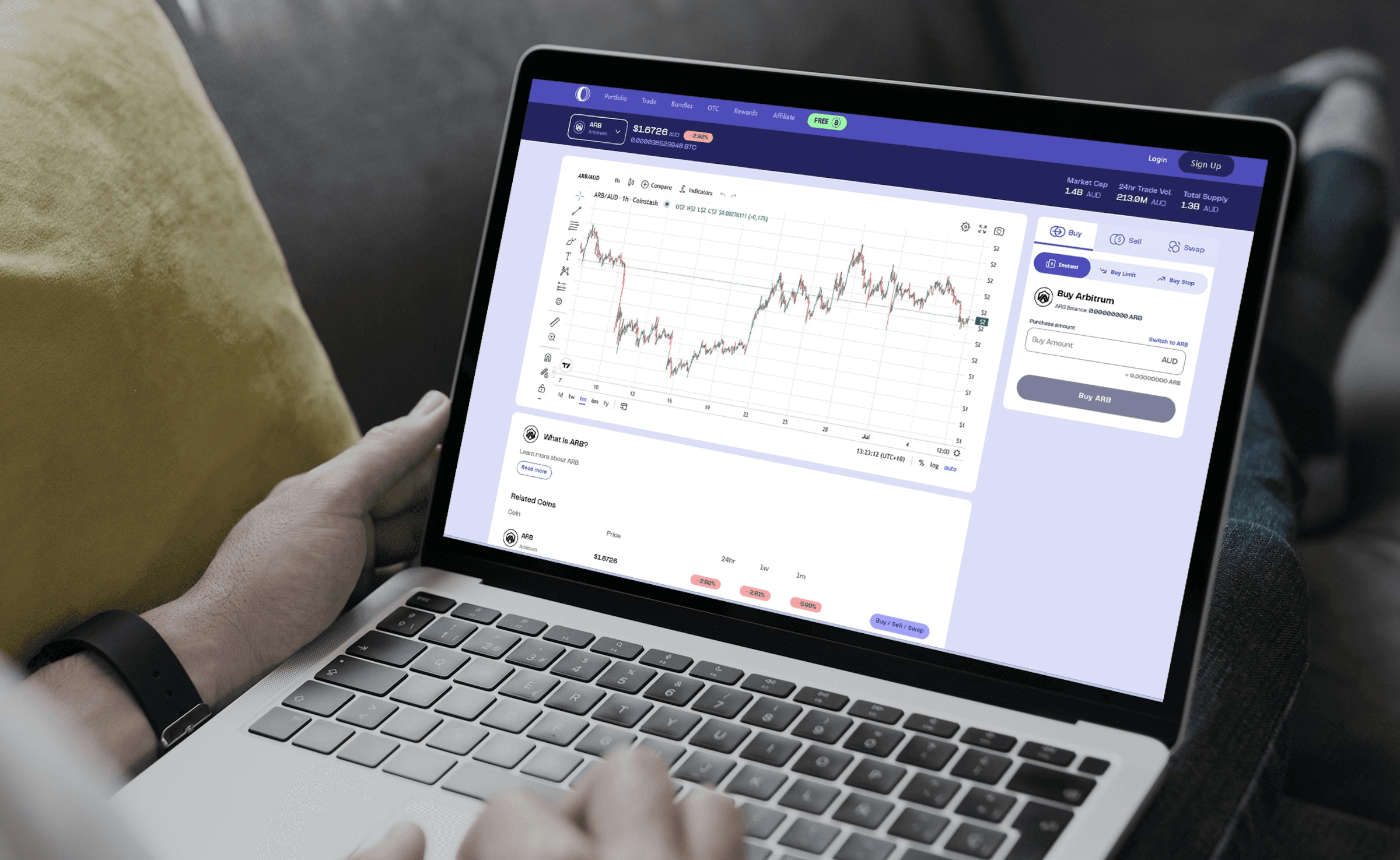  Users monitoring digital asset market trends - Small Trading Account