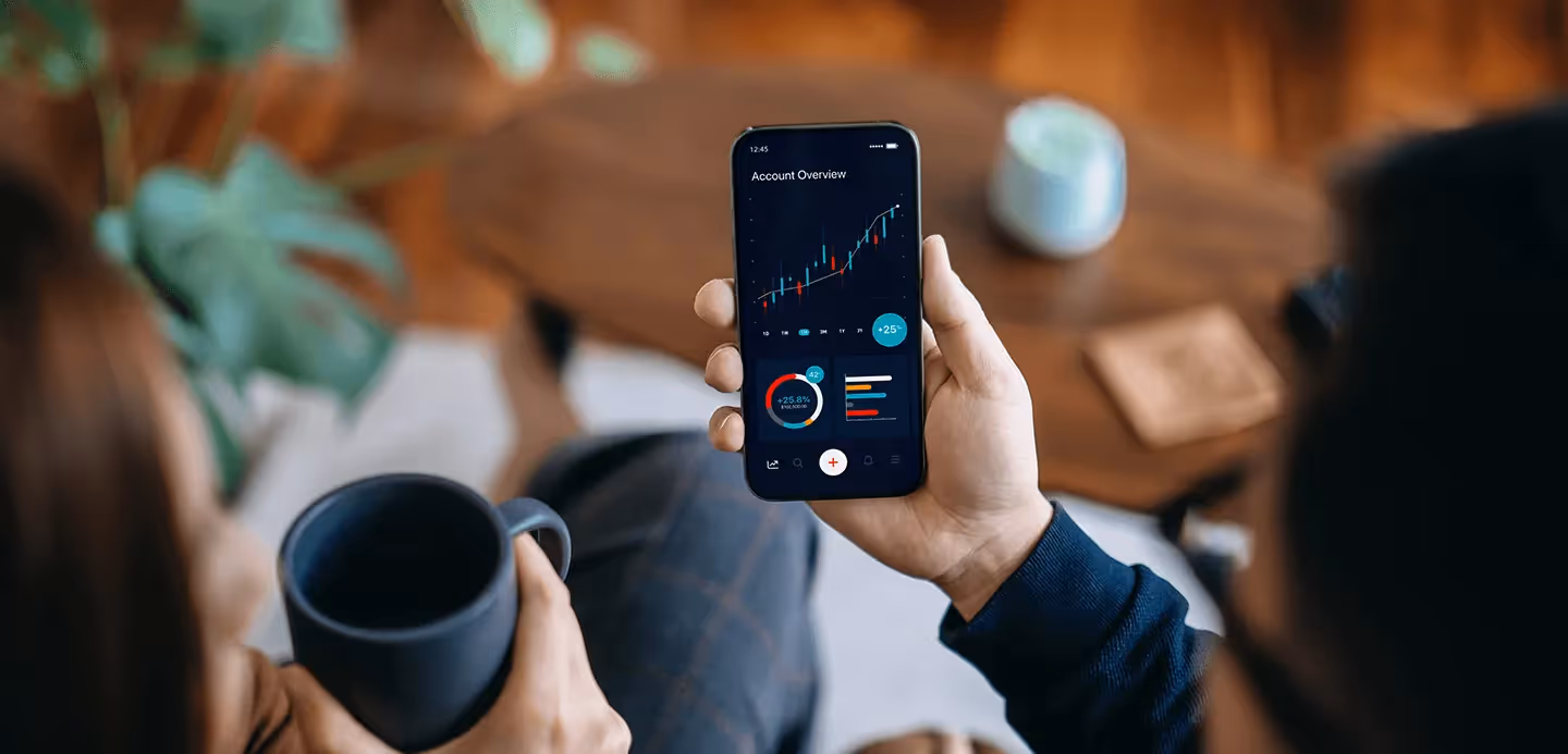  Person checking stock market app - Borrowing on Margin