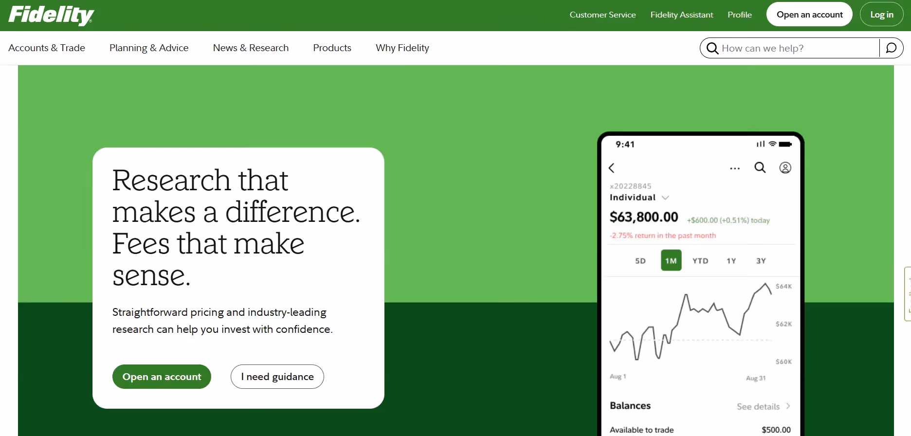 Fidelty - Managed vs Brokerage Account
