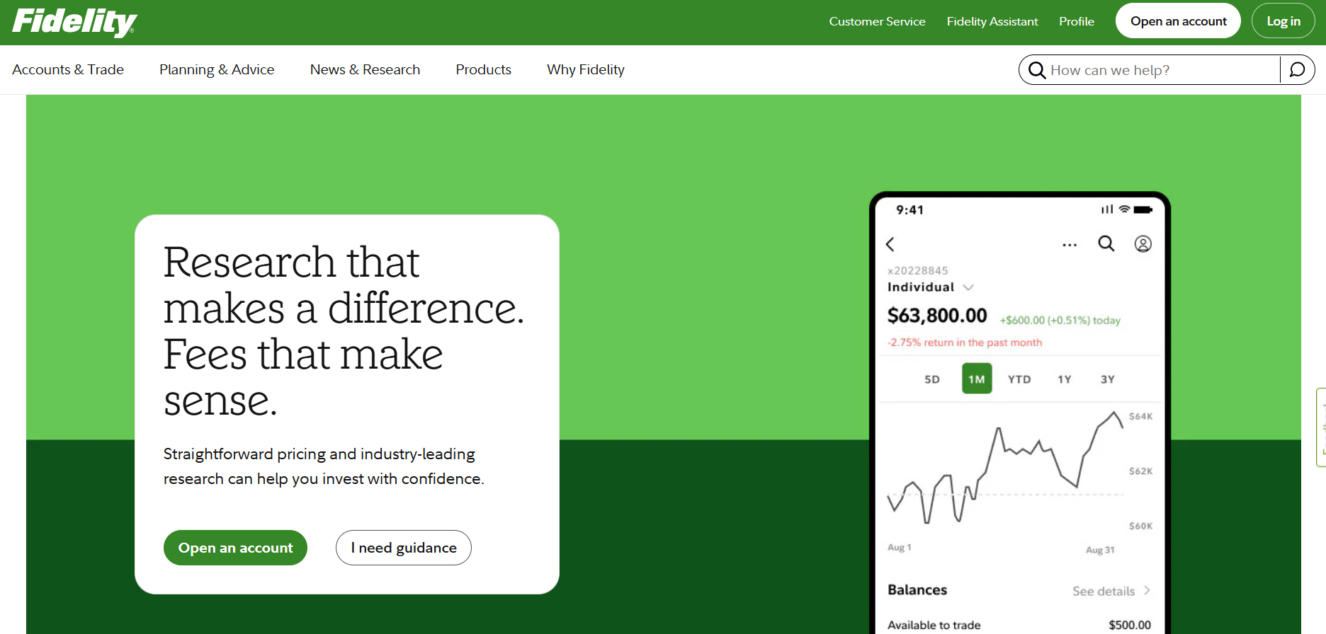 Fidelty - Managed vs Brokerage Account