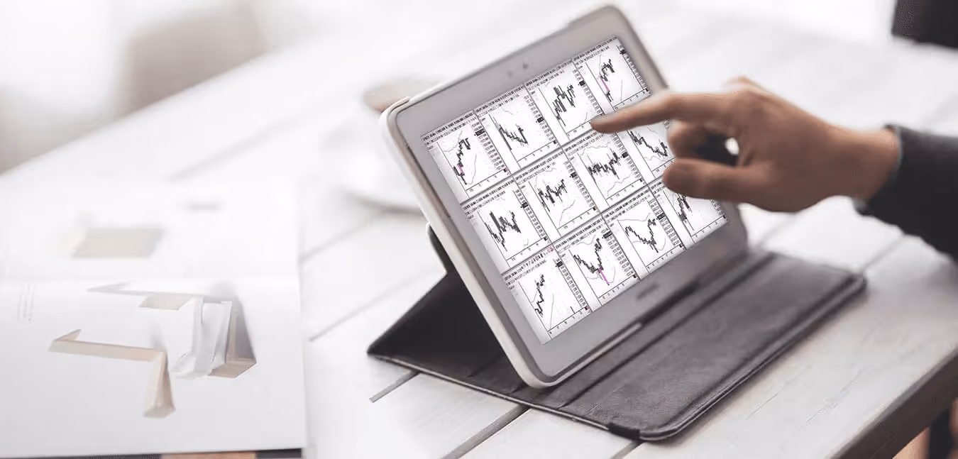 Person using tablet for trading - Accumulation Distribution