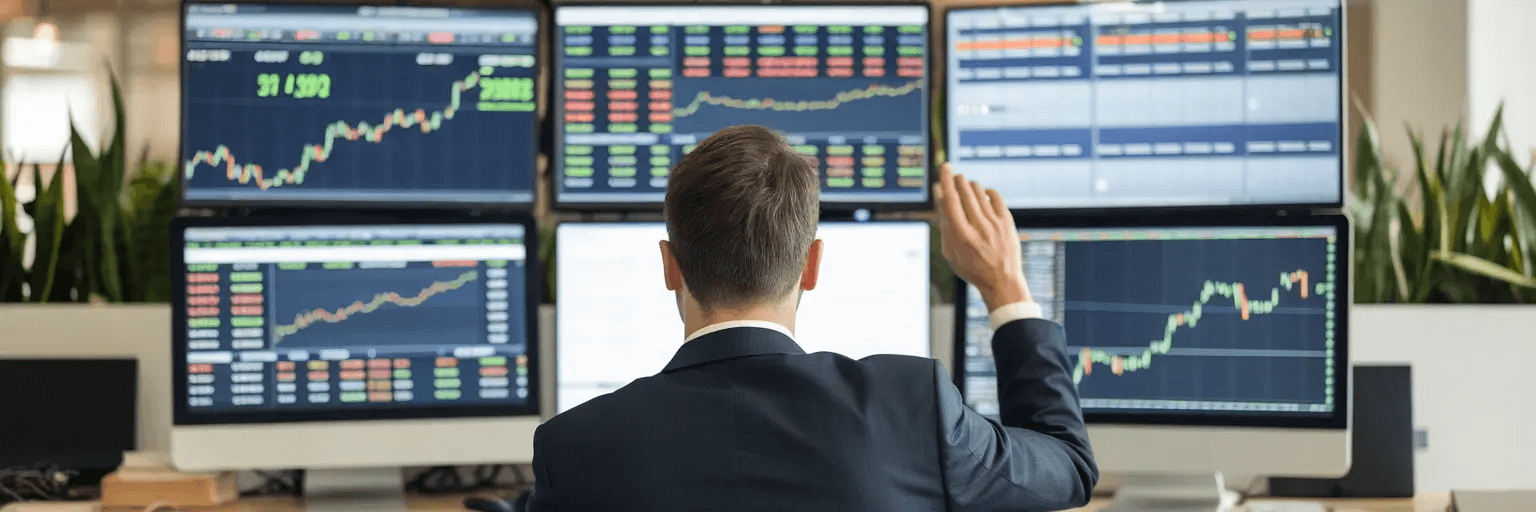 Trader analyzes multiple stock market displays - Best Pairs to Trade Forex