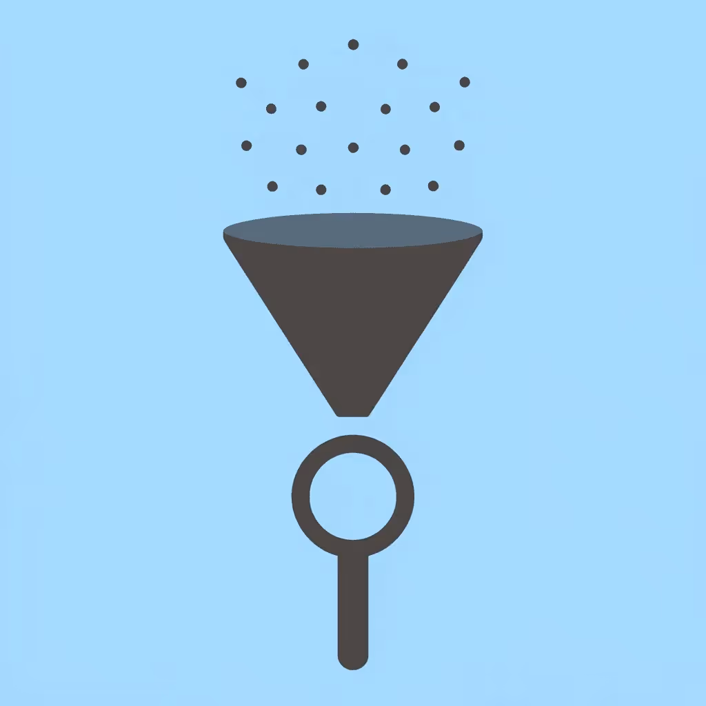 Funnel showing many prop firms being filtered to find legitimate opportunities