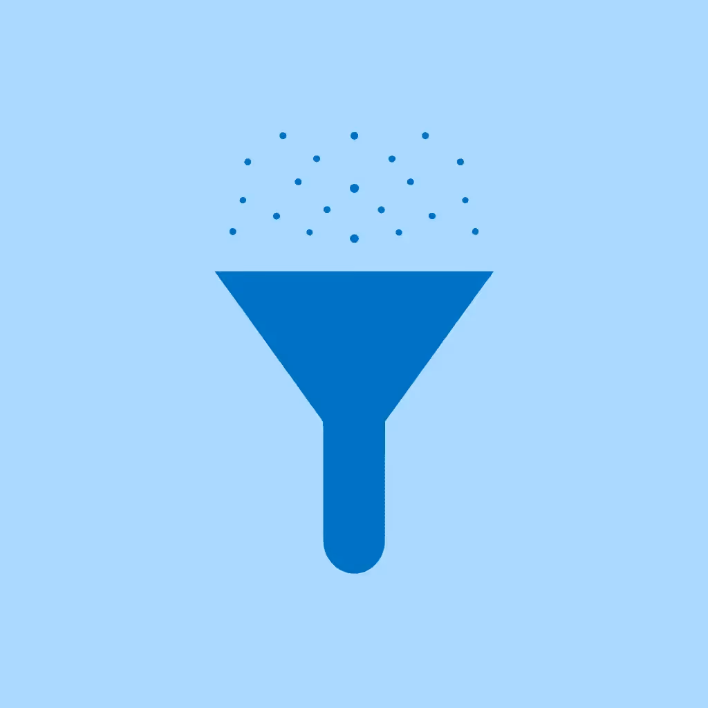  Funnel showing many traders entering, with successful traders emerging from the bottom