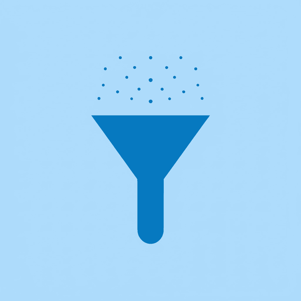  Funnel showing many traders entering, with successful traders emerging from the bottom