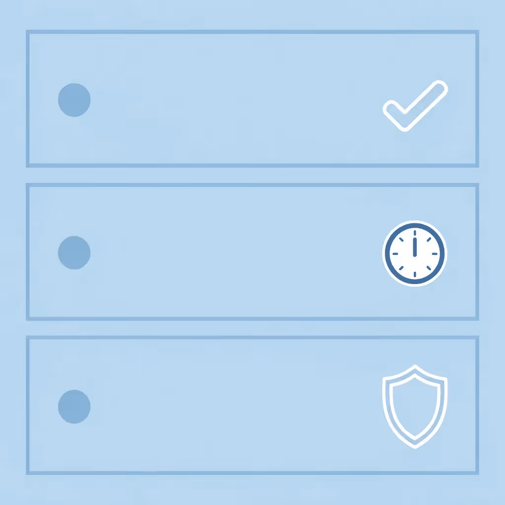 Checklist showing three main advantages of the AquaFunded program