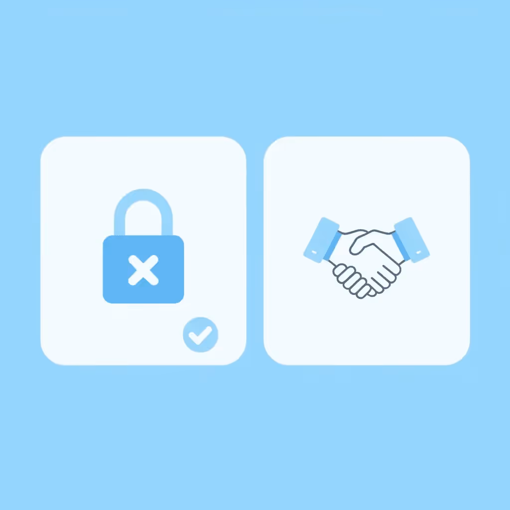 Comparison showing traditional firm obstacles crossed out on the left, AquaFunded's open access on the right