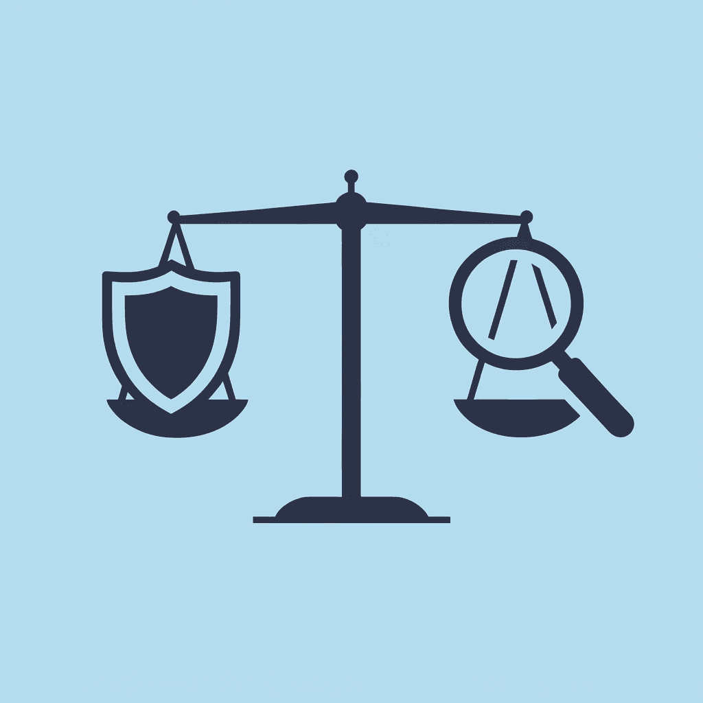 Balance scale comparing legitimate prop firms on one side with questionable firms on the other
