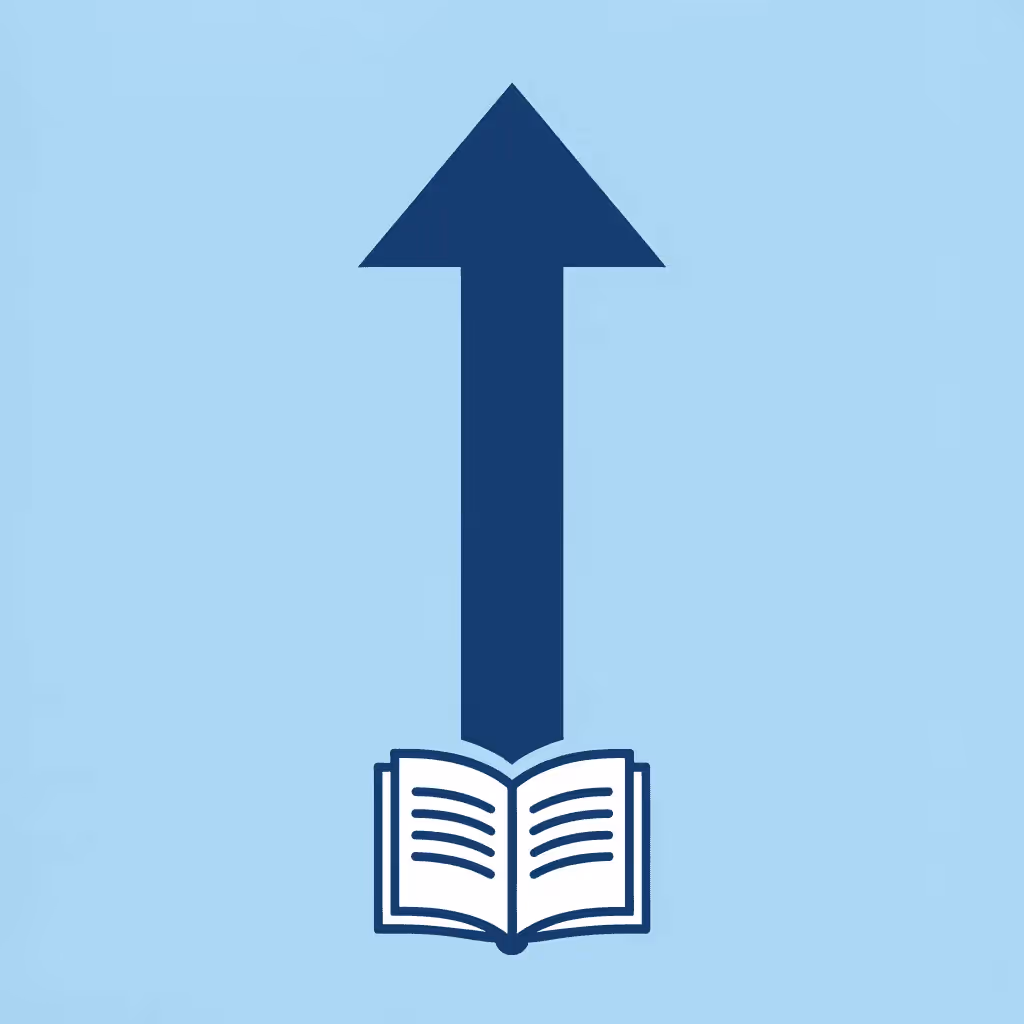  Arrow showing progression from trading knowledge to funded capital