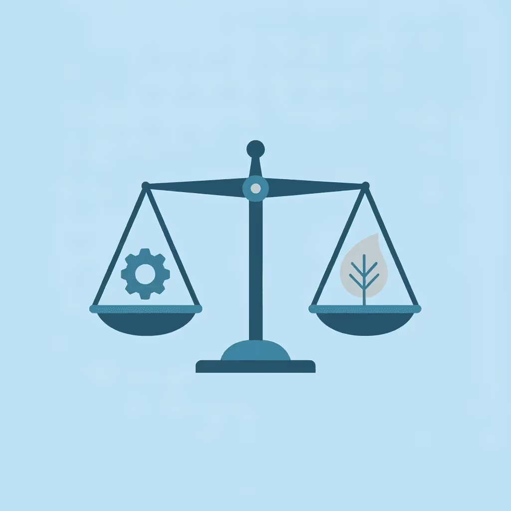 Balance scale comparing faster challenge completion against long-term trading success