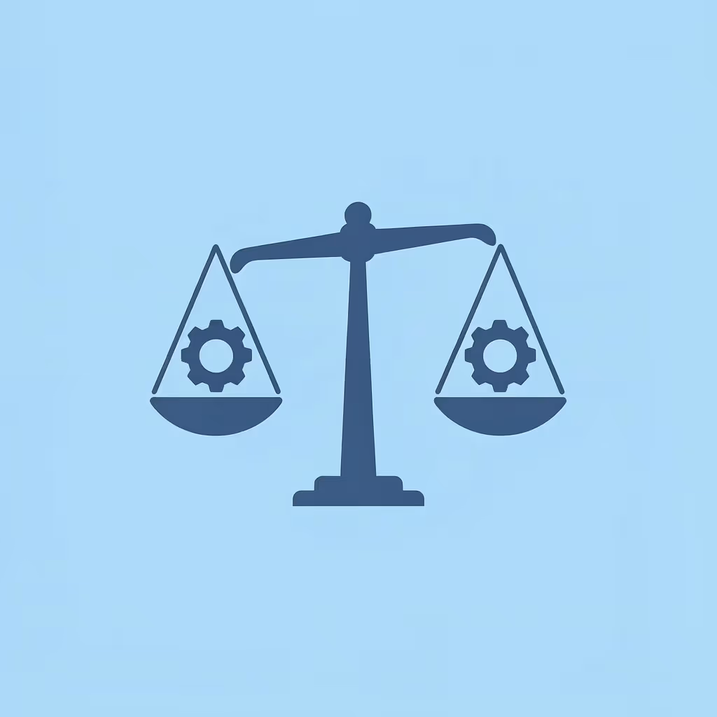 Balance scale with tight deadlines and aggressive targets on left, flexible time limits and low profit targets on right