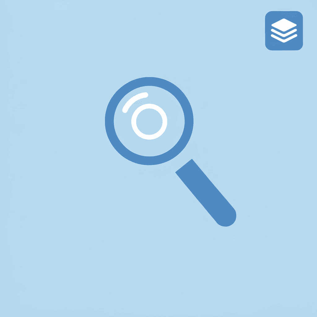 Magnifying glass focusing on prop firm organizational structure and details