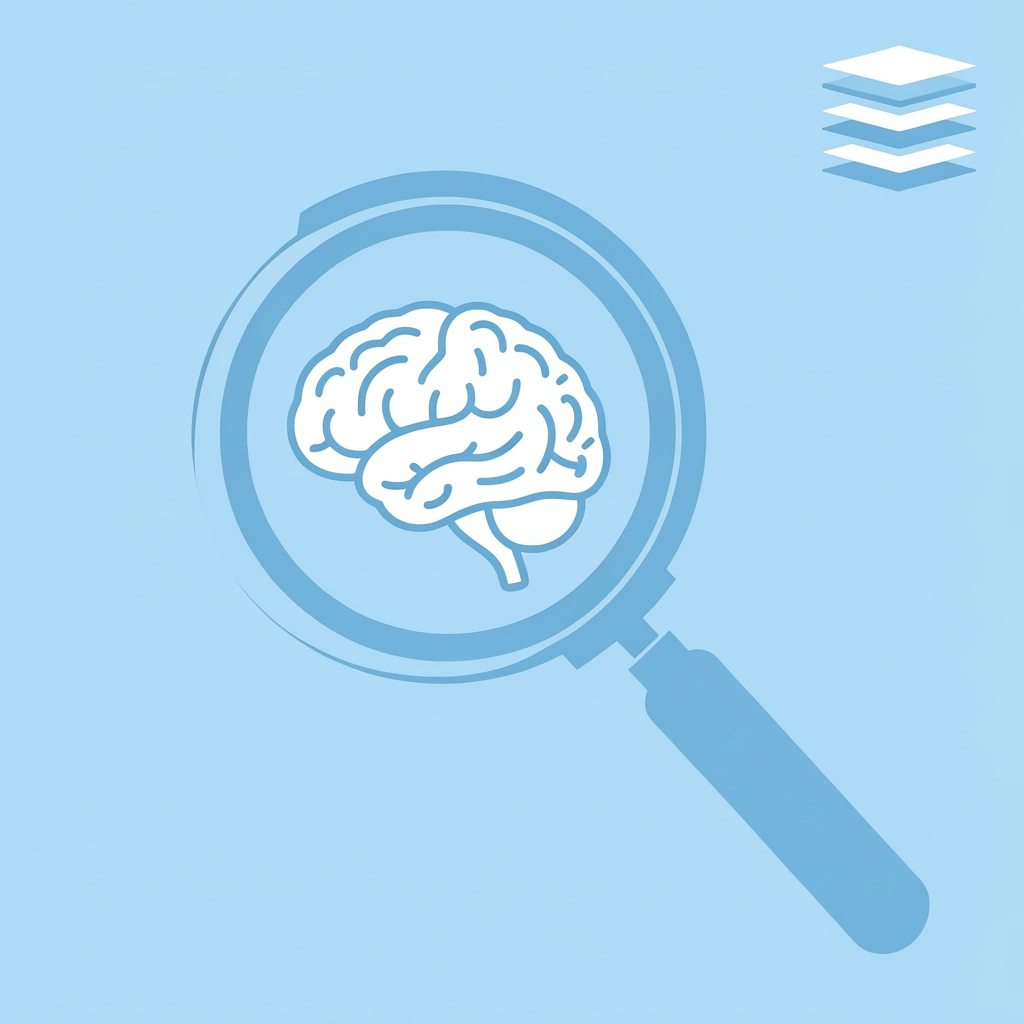 Magnifying glass focusing on trading psychology concept