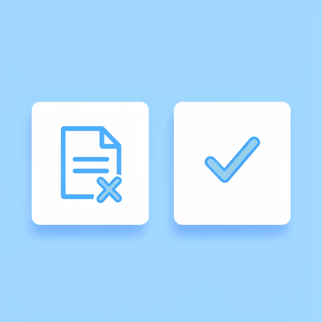  Before and after comparison showing 75% failure rate with unclear rules versus success with clear guidelines