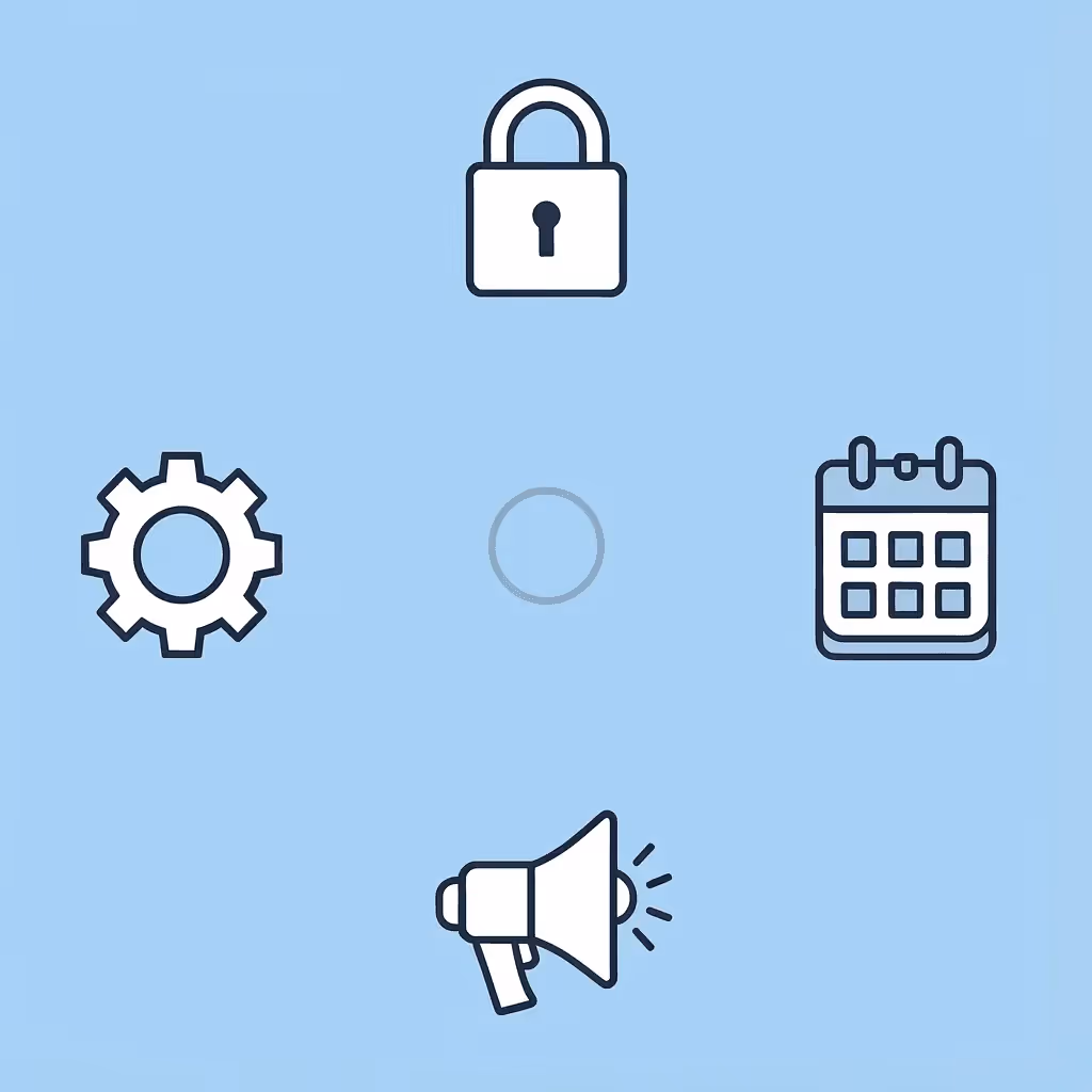 Compass showing four directions representing different prop firm restrictions on swing trading