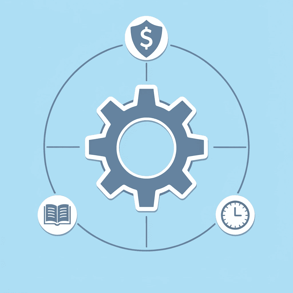 Four interconnected factors for selecting a prop firm: capital access, fee transparency, platform execution quality, and risk rules