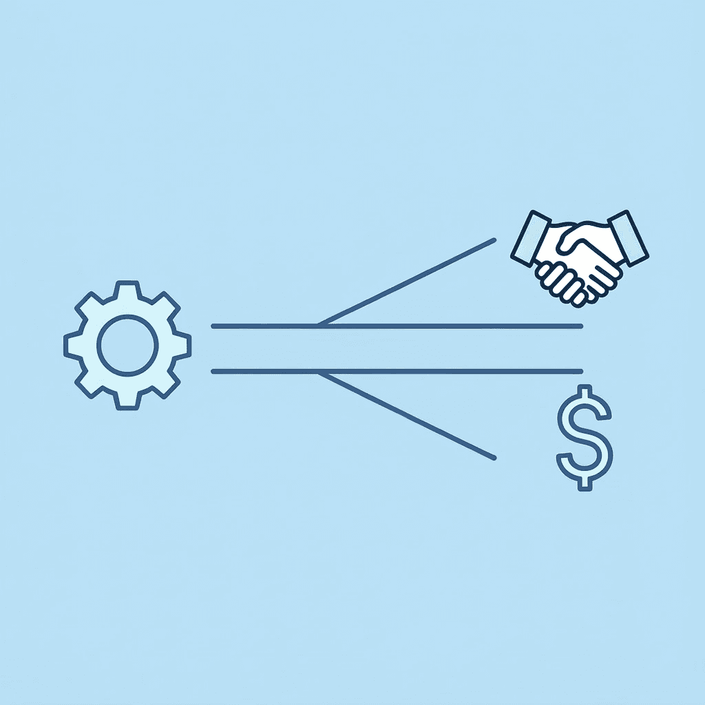 Split path showing different prop firm options based on trader priorities