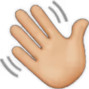 A waving hand emoji to welcome the user on the webpage.