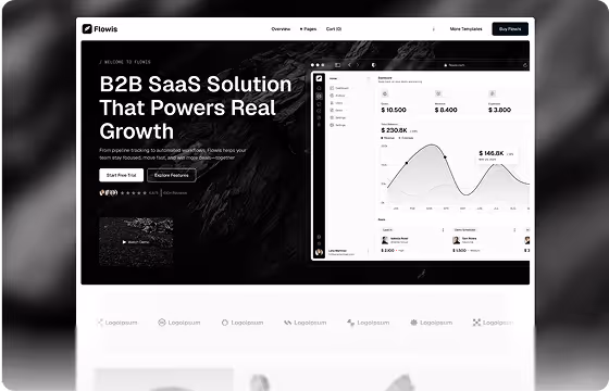 B2B SaaS platforms webflow template