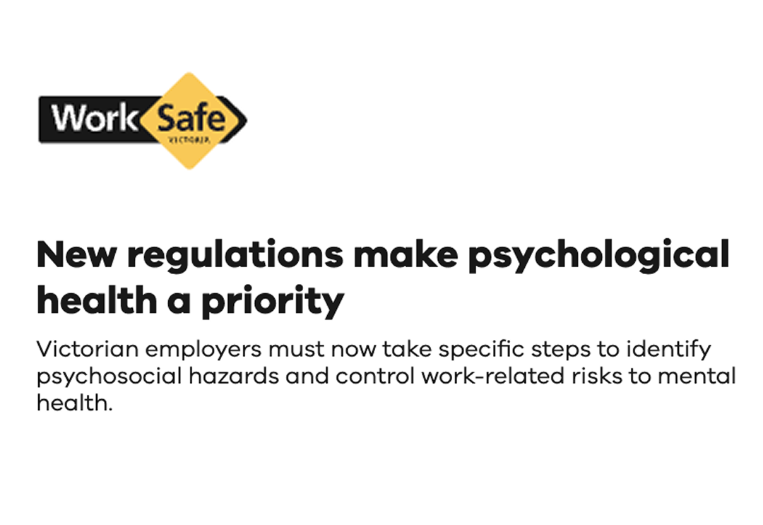 Victoria introduces psychological health laws—businesses are on notice from 1 Dec 2025.