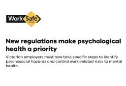 Victoria – Psychological Health Legislation is Here