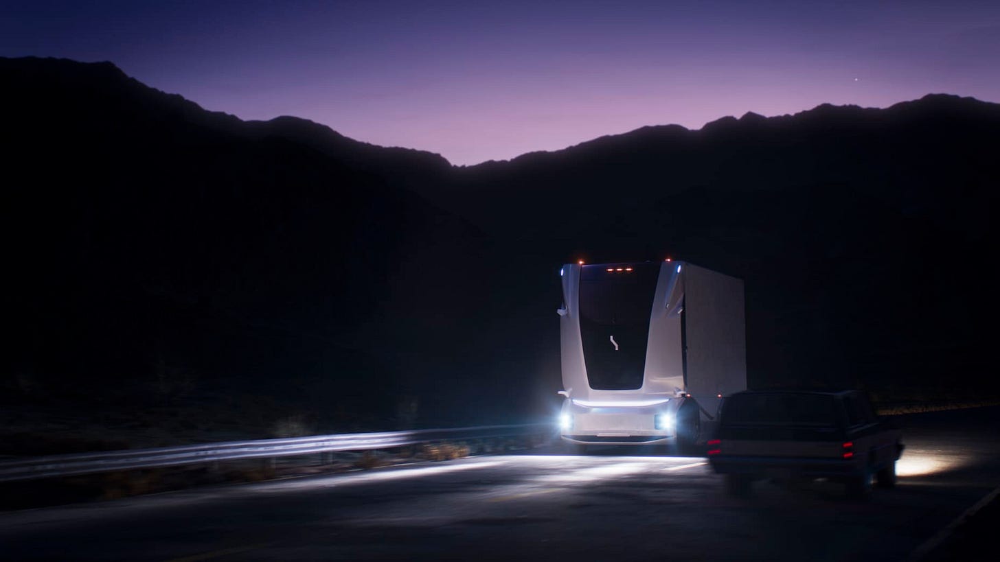 Einride cab-less autonomous EV truck.