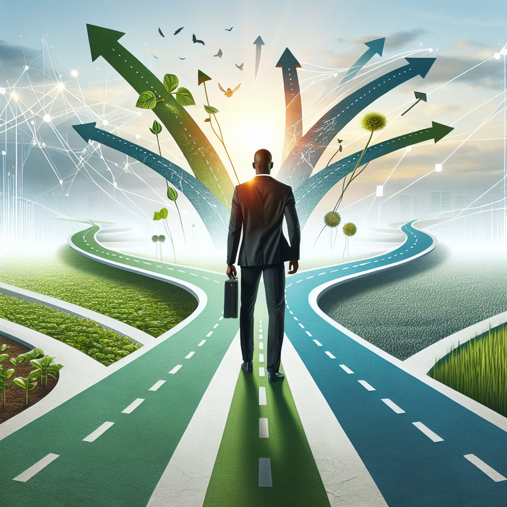Image for Professional choosing turquoise path, demonstrating initiative