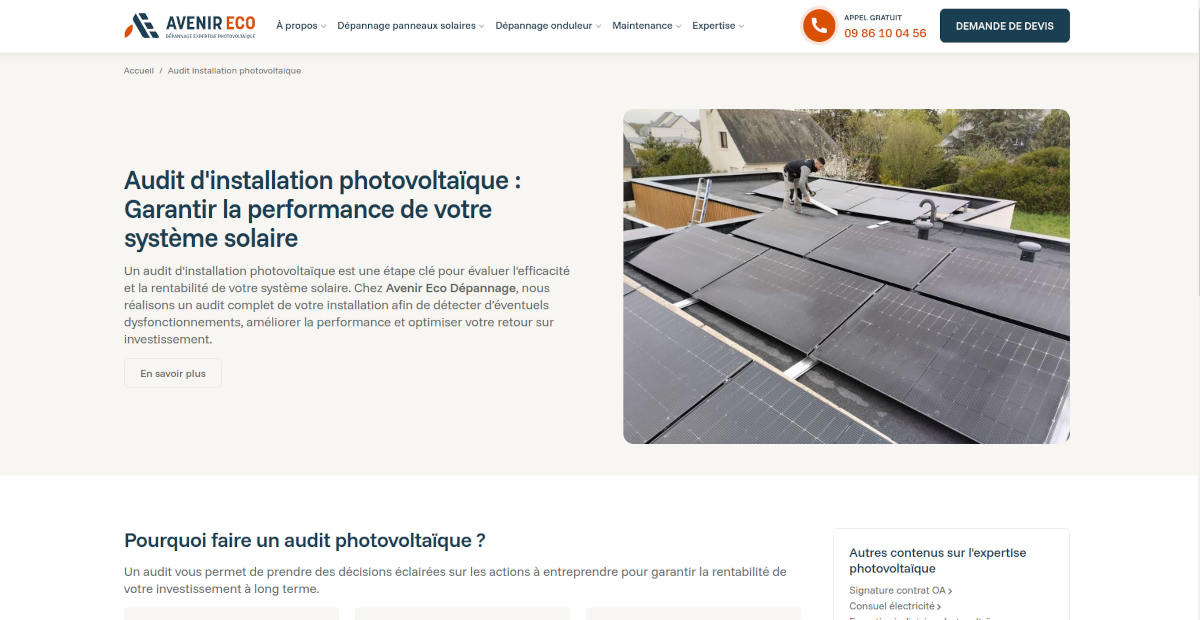 Une installation photovoltaïque bien entretenue garantit un rendement optimal et une durée de vie prolongée