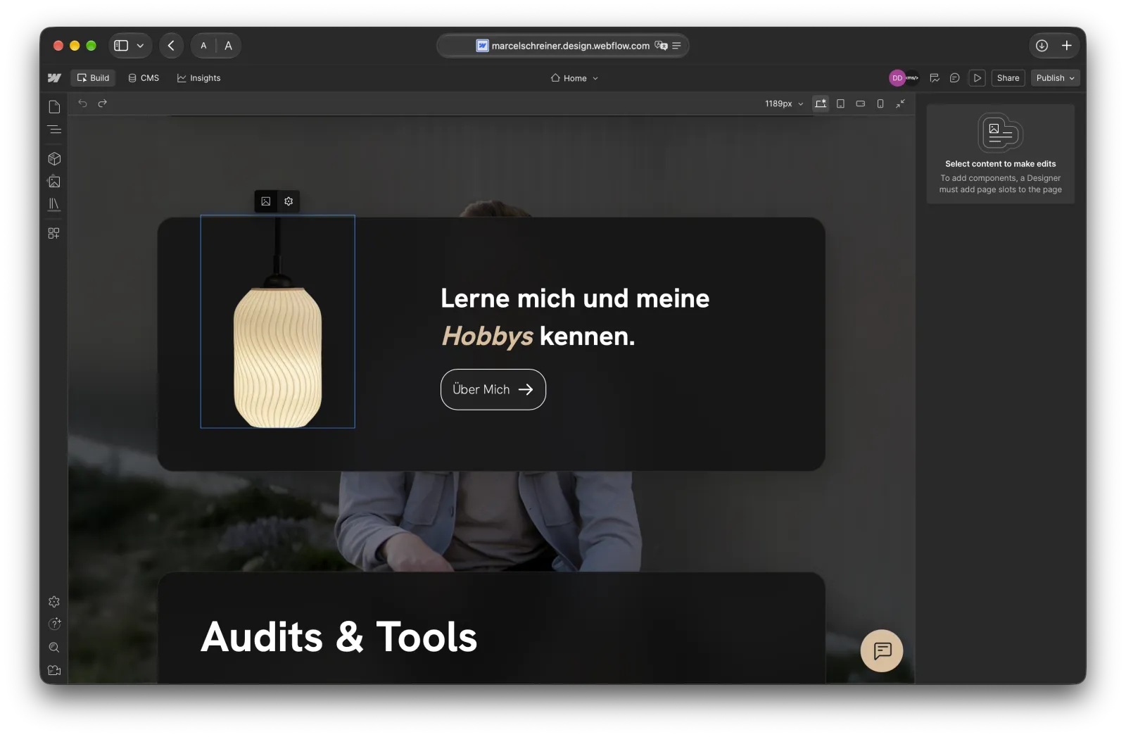 Ein Bild in der Webseite austauschen (Schritt 1)
