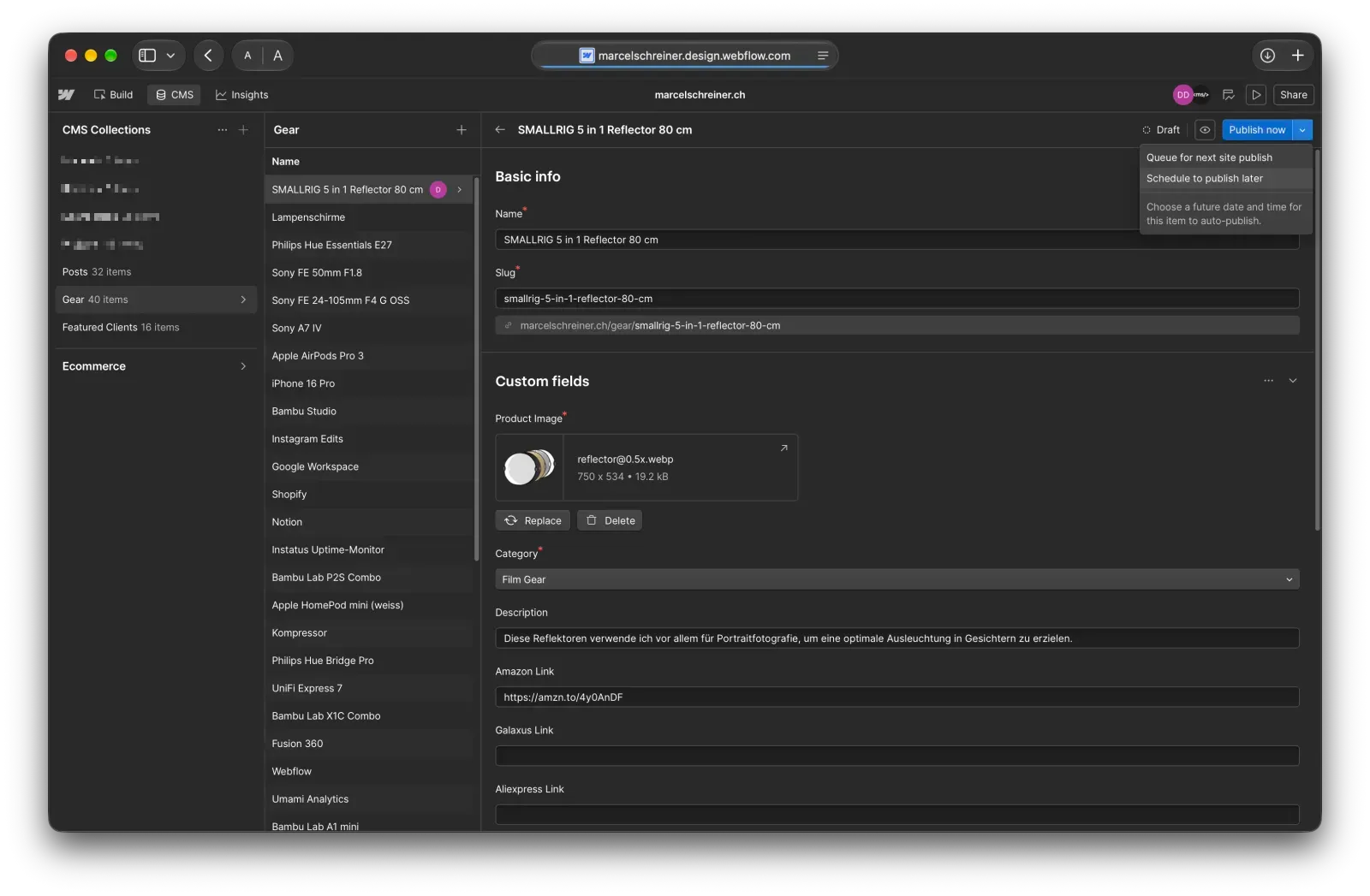 Ein CMS-Element planen