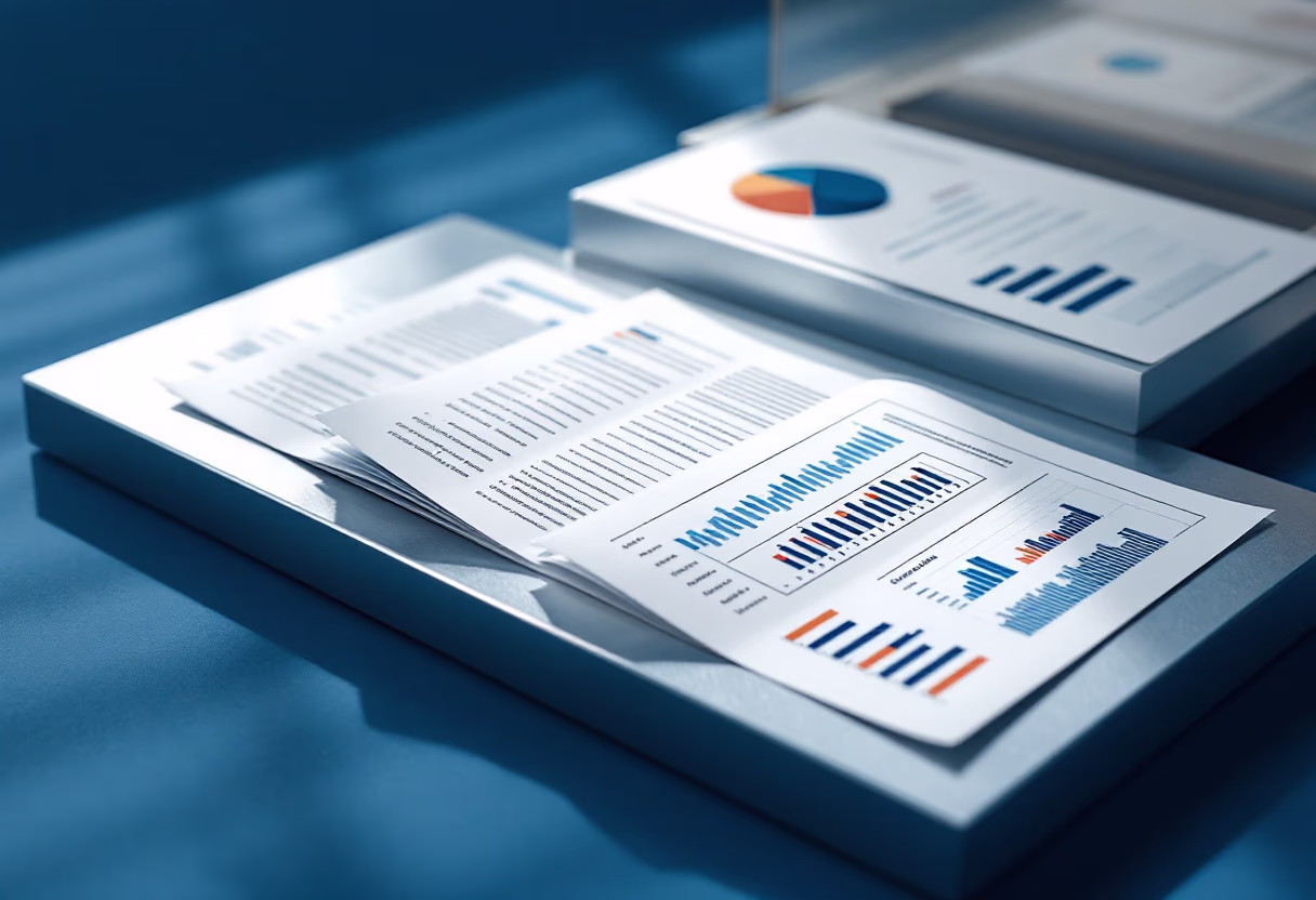 background image of financial documents, graphs (for a financial advisor)