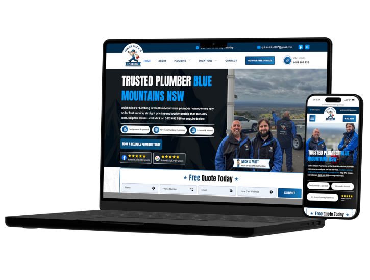 Quick Mick's Plumbing website