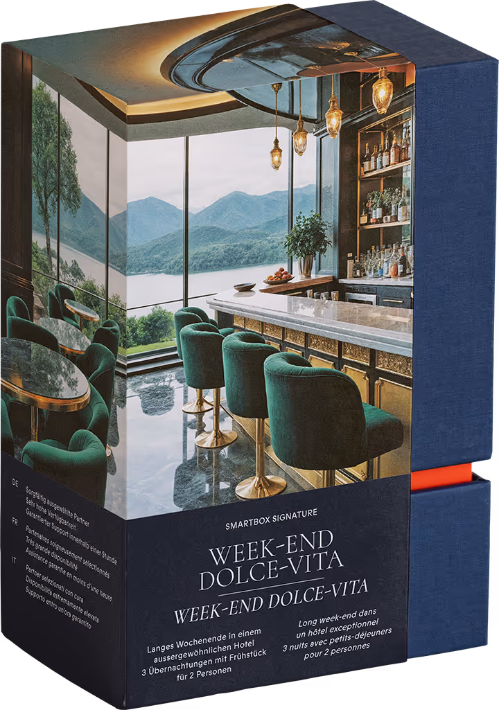 Coffret Smartbox Signature – Week-end Dolce Vita, escapade raffinée dans un hôtel design au bord d’un lac
