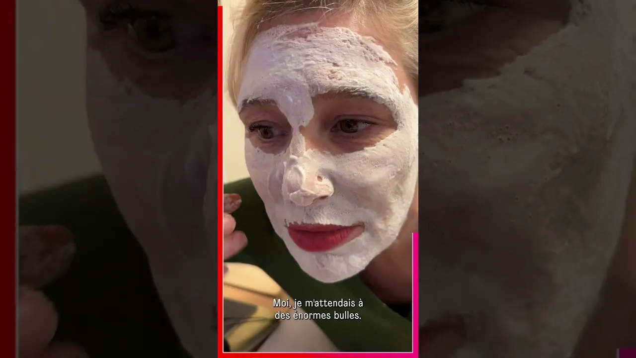 Au bureau, Maïtena teste un masque... qui fait des bulles ! Alors, conquise ?